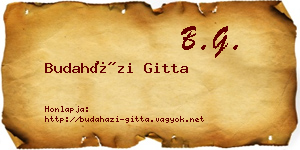 Budaházi Gitta névjegykártya